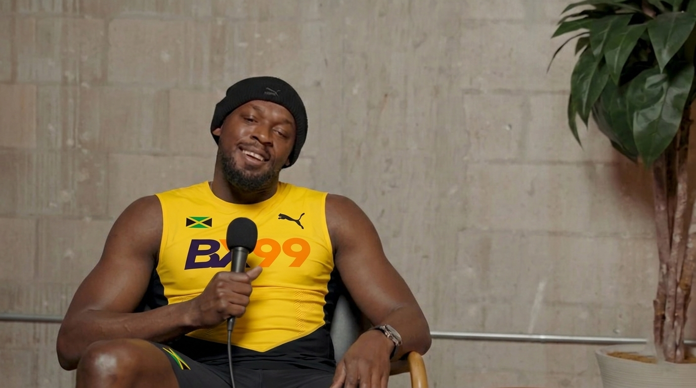 ACE66 26/27 Global Brand Ambassador Phil Jones laughing during an exclusive behind-the-scenes interview